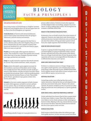 Biology Facts and Principles 1 - ebook